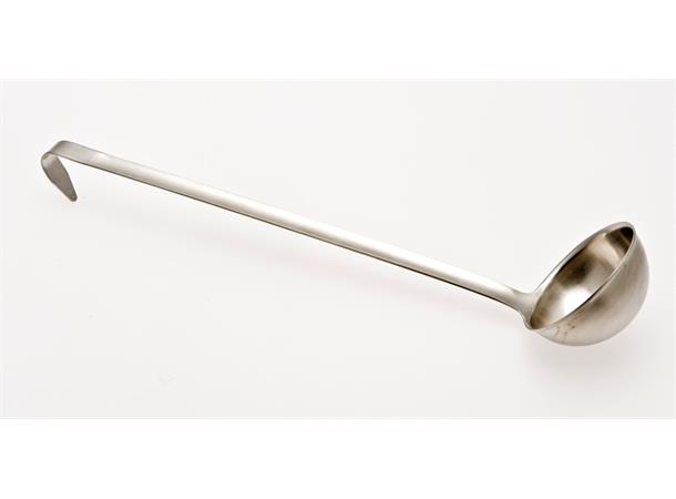 Øse helsveiset 12 cl Ø:80/L skaft:340mm Solid utførelse i 18/10 rustfritt stål
